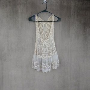 Lace swimsuit cover up
